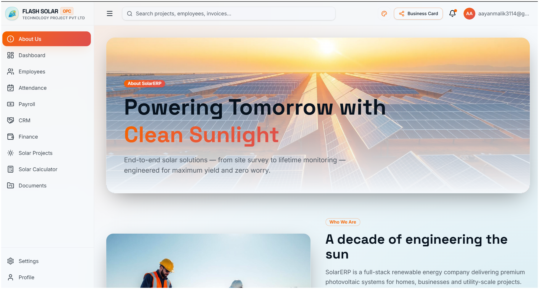 Flash Solar Energy Analytics Dashboard